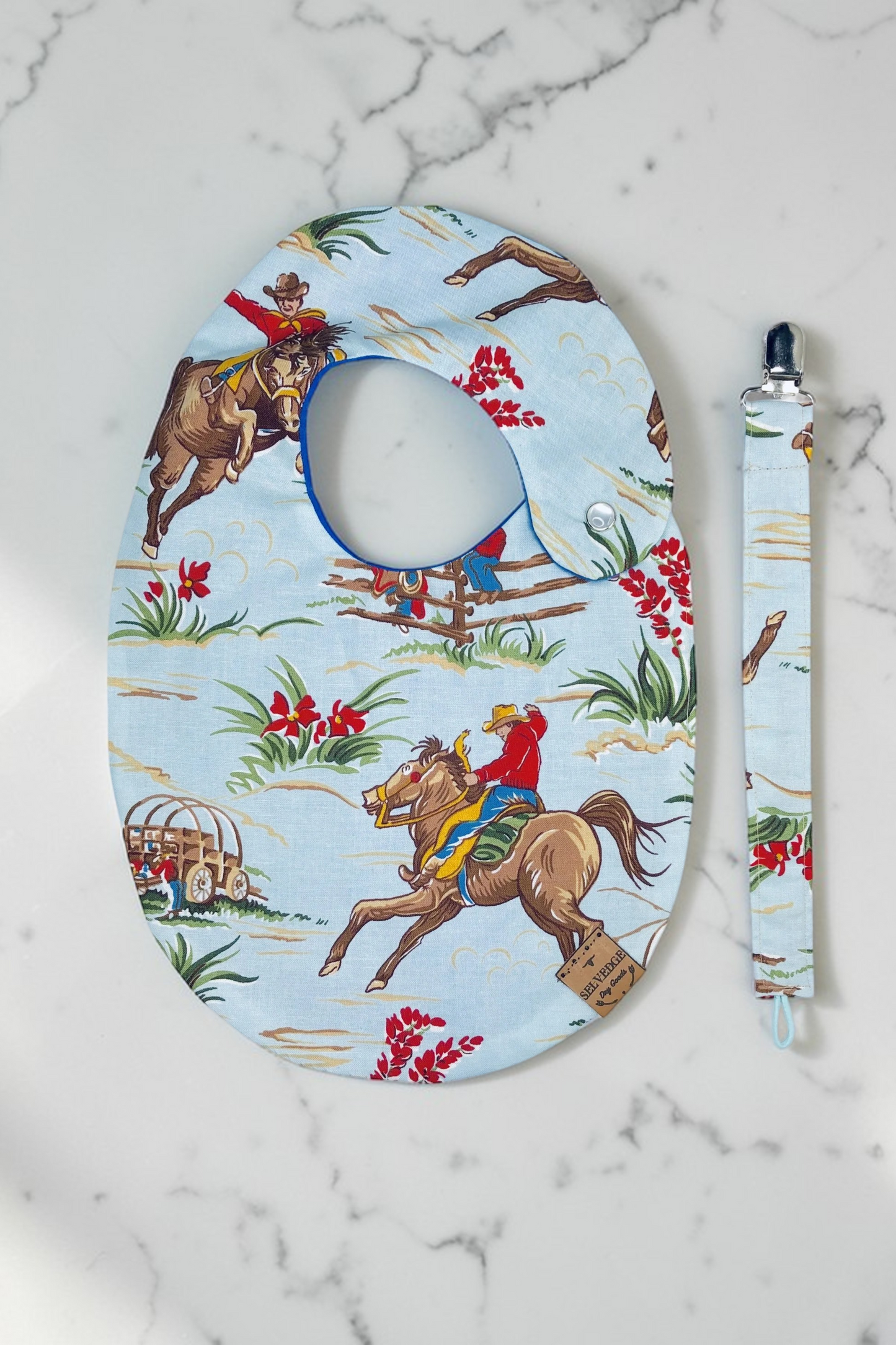 Cowboy Bib & Pacifier Set