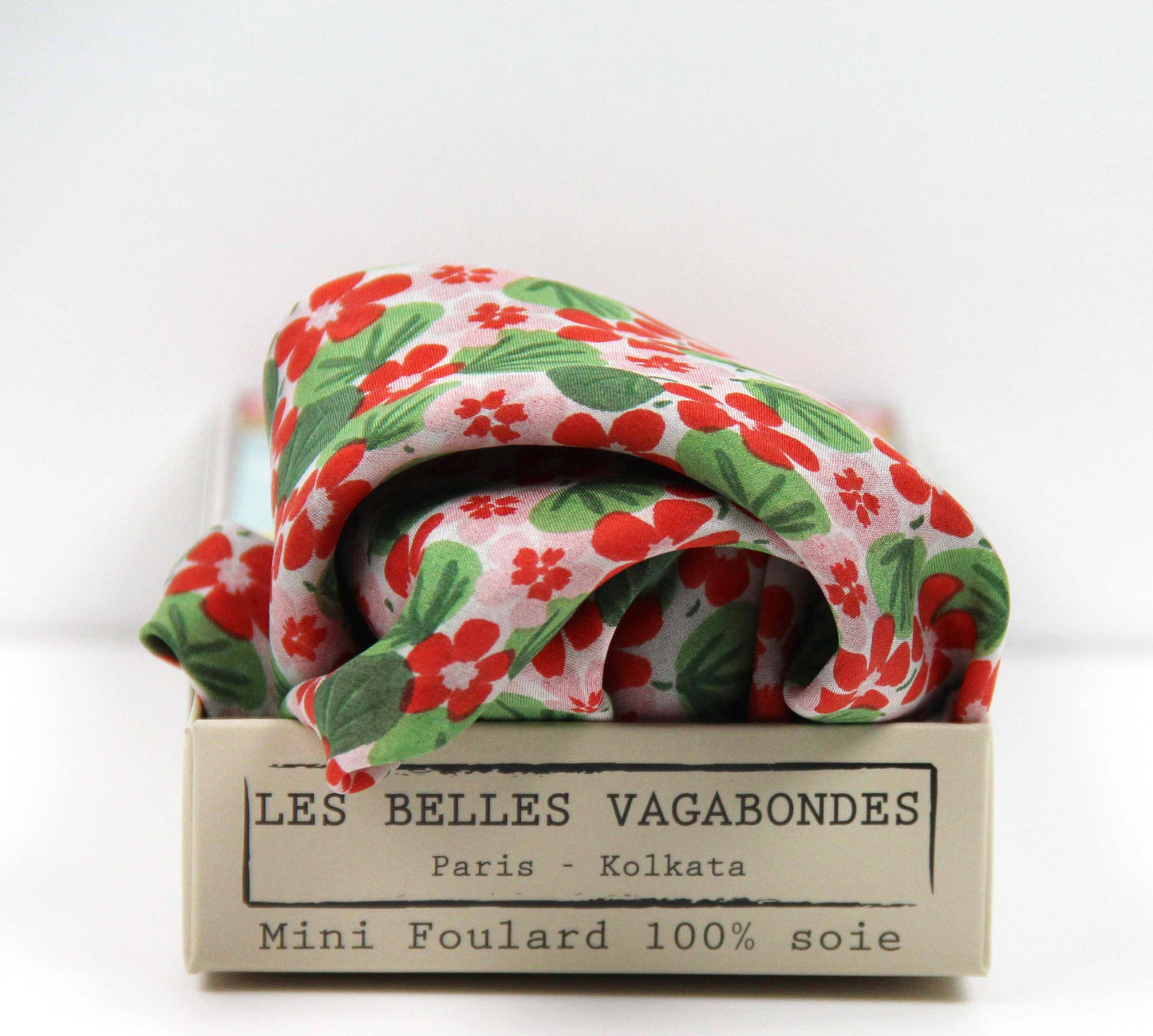 Nasturtium Orange Mini Silk Scarf | Les Belles Vagabondes