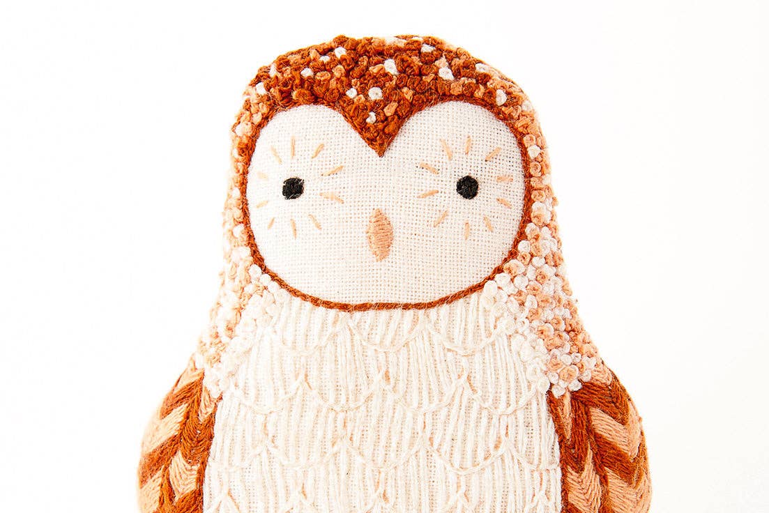 Barn Owl Embroidery Kit | Kiriki Press