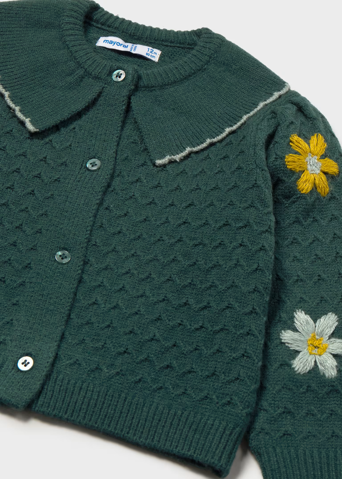 Baby Floral Knit Cardigan | Mayoral