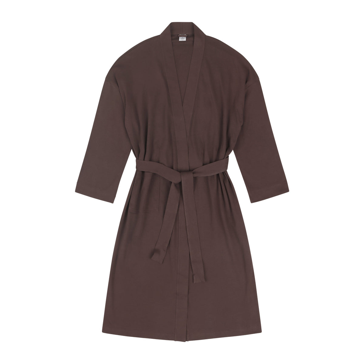 Organic cotton knitted kimono robe