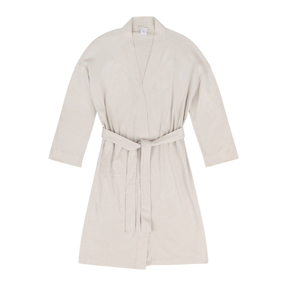 Organic cotton knitted kimono robe