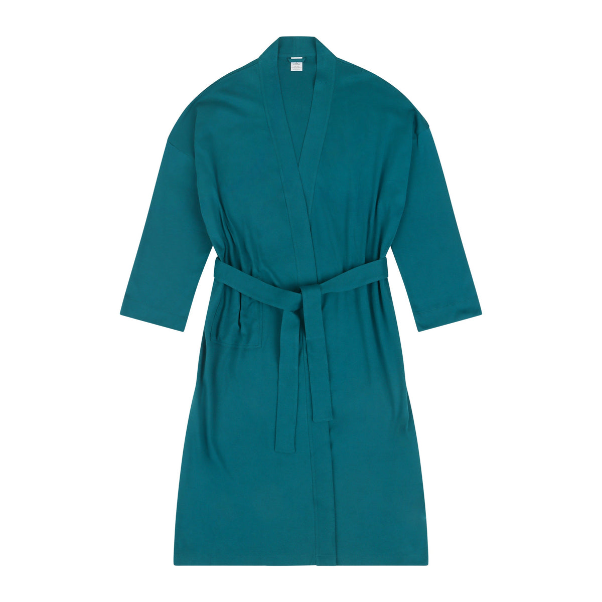 Organic cotton knitted kimono robe
