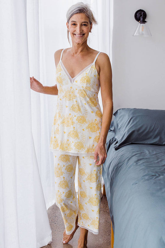 Iris Lace Bamboo Pajama Set | Yala