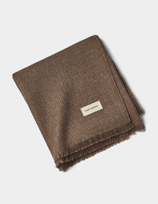 Alpaca waffle throw