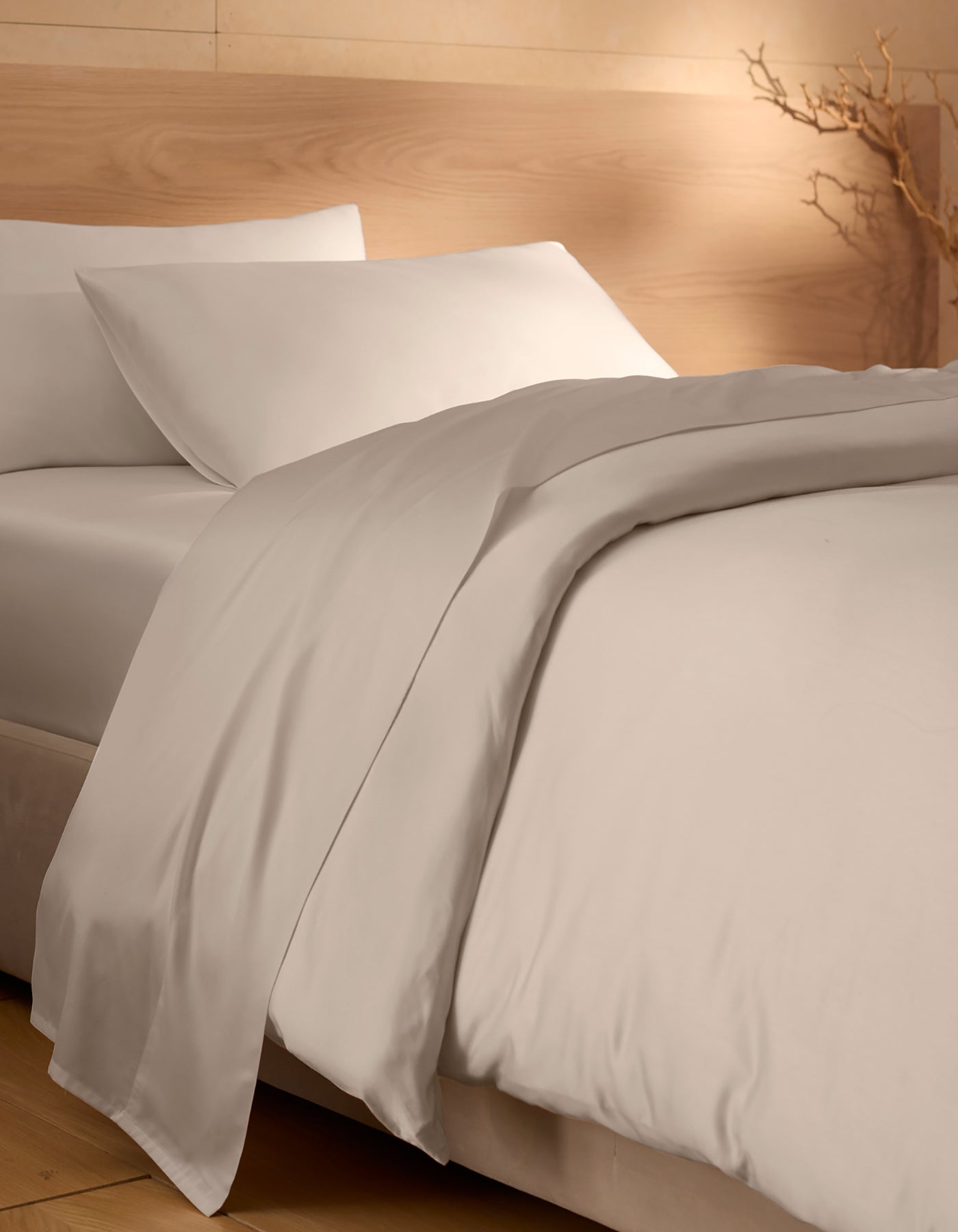 Cozy Earth Bamboo Duvet Cover in White - lifestyle
