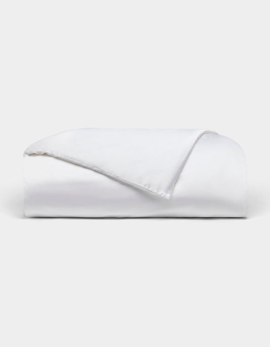 Cozy Earth Bamboo Duvet Cover in White - silo view
