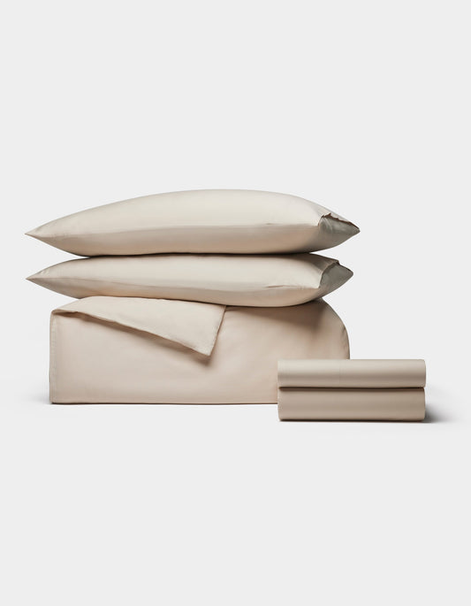 Soft-wash cotton bedding deluxe bundle - silk