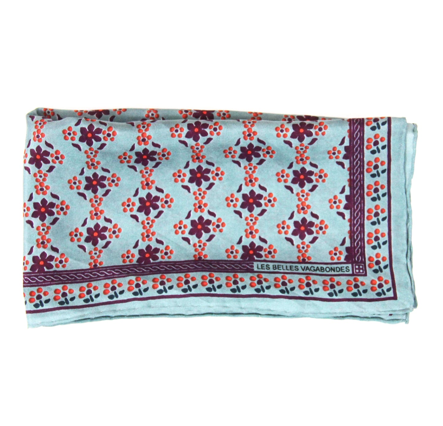 Natasha Prune Purple Mini Silk Scarf | Les Belles Vagabondes