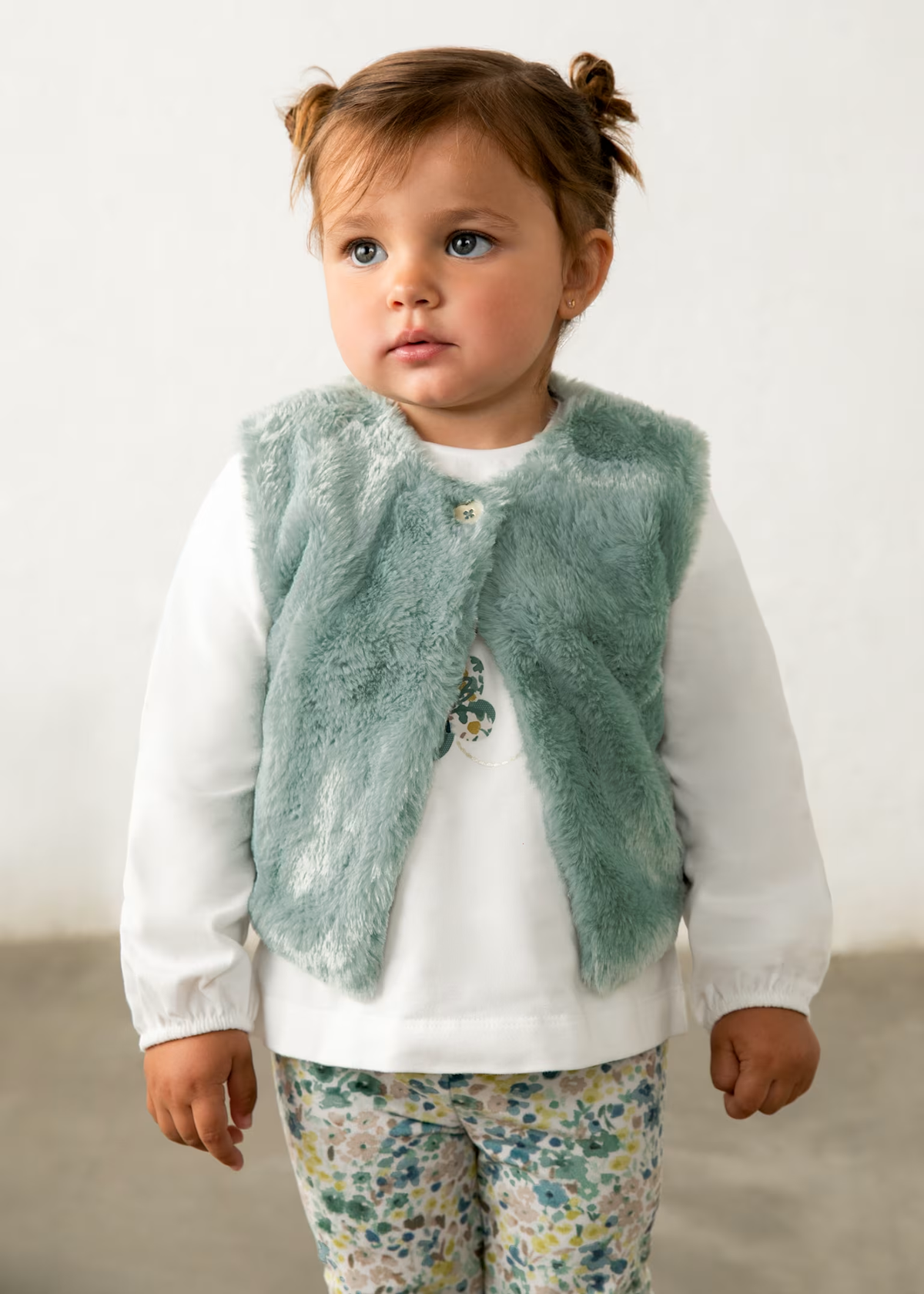 Baby Faux Fur Vest 3-piece Set | Mayoral