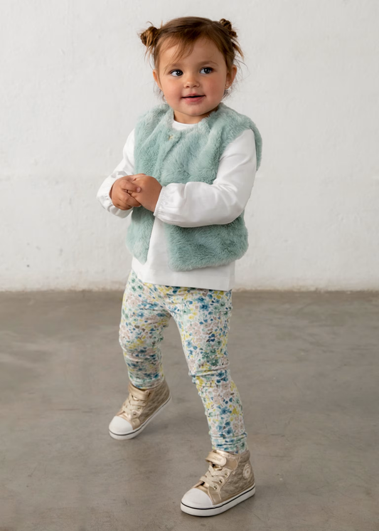 Baby Faux Fur Vest 3-piece Set | Mayoral