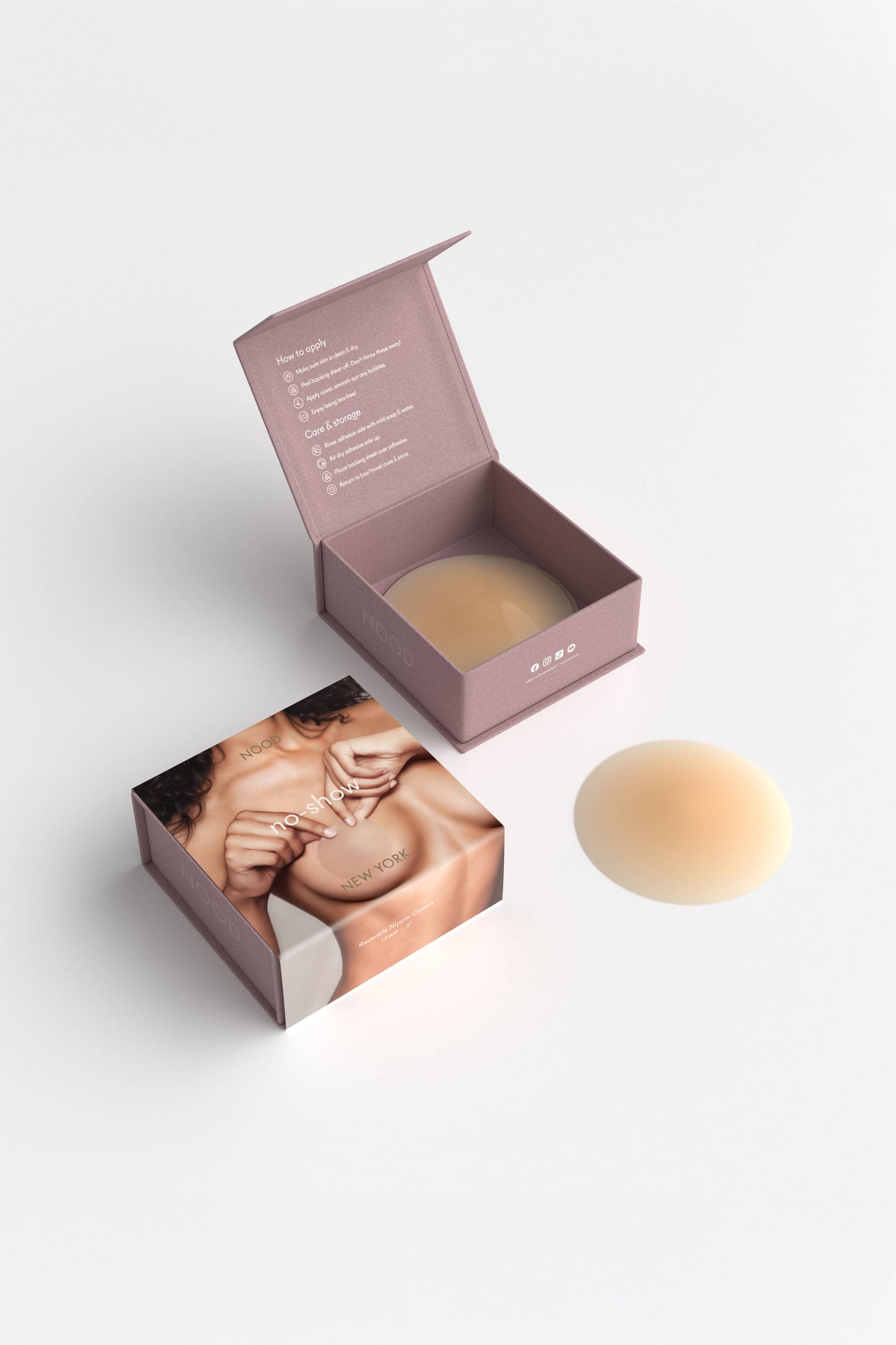 No-Show Reusable Adhesive Nipple Covers | SkinFinish™ Silicone