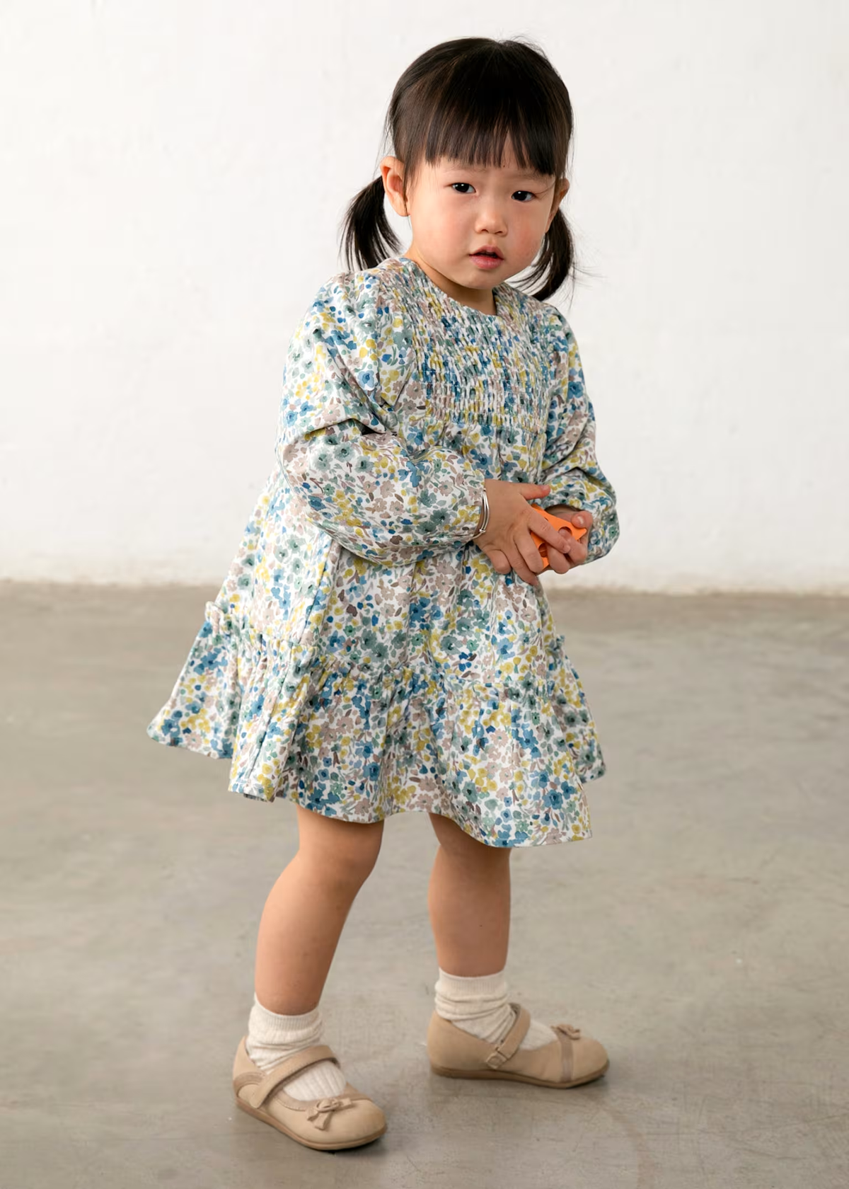 Baby Printed Velvet Dress | Mayoral