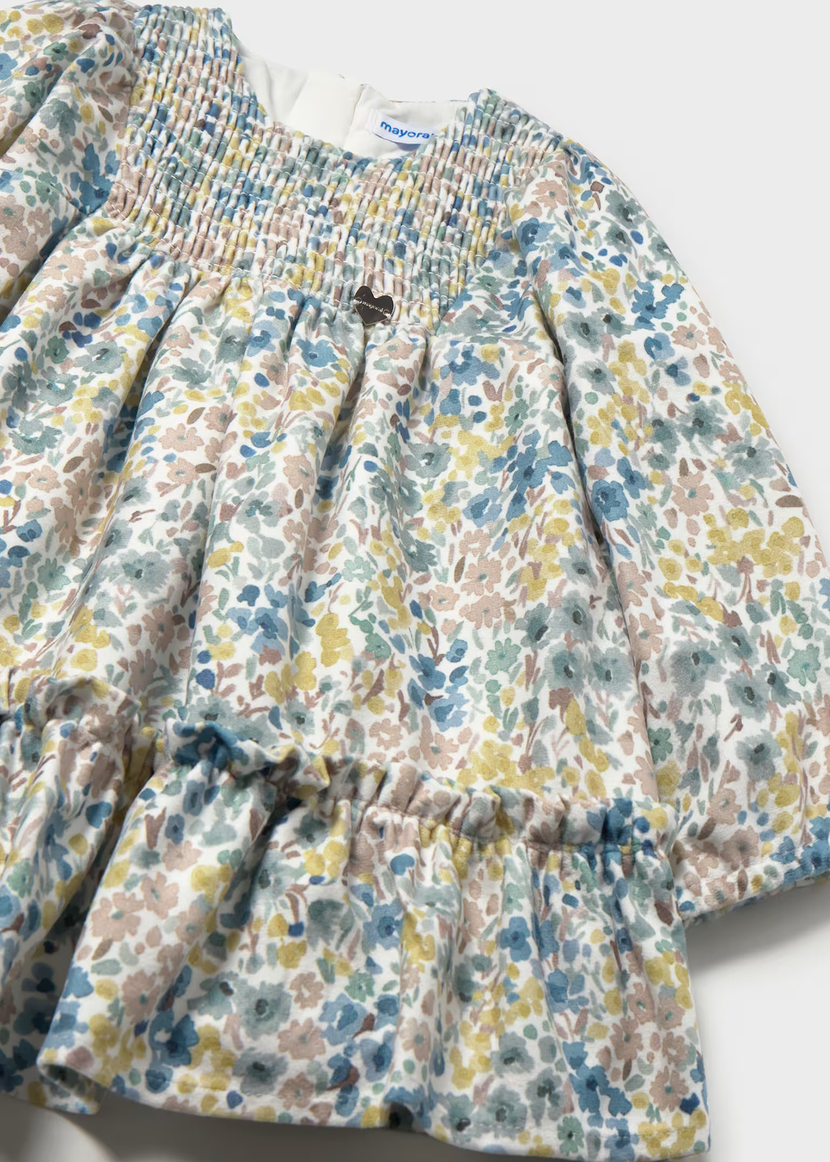 Baby Printed Velvet Dress | Mayoral