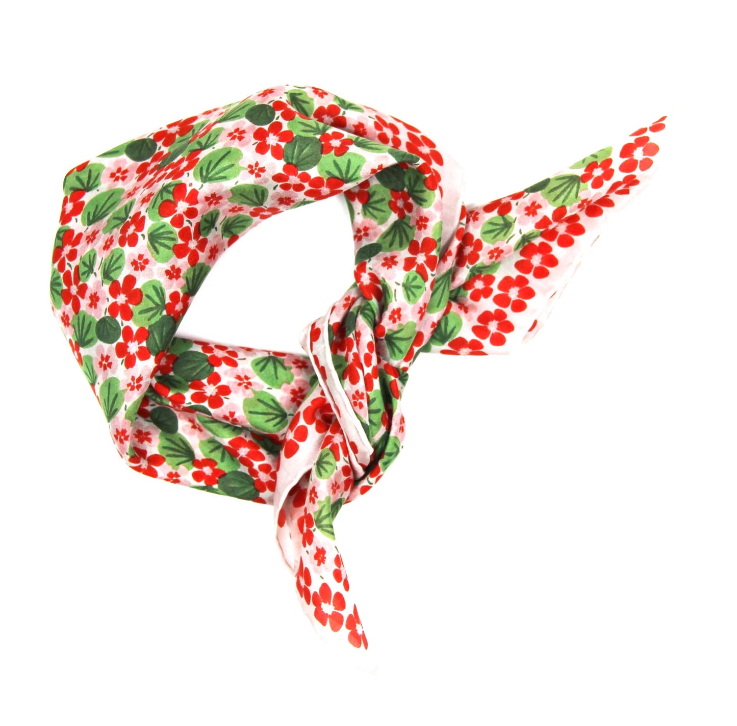 Nasturtium Orange Mini Silk Scarf | Les Belles Vagabondes