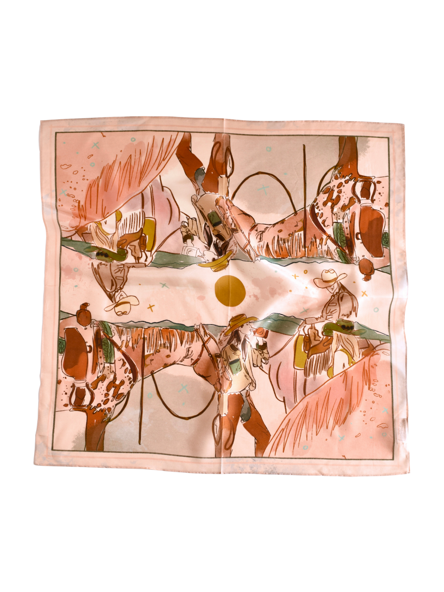September Ride Cowgirl Silk Scarf | Western Wild Rag | Tirzah