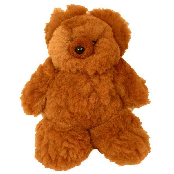 Baby Alpaca Fur Teddy Bear — 12 inch Tan Champagne