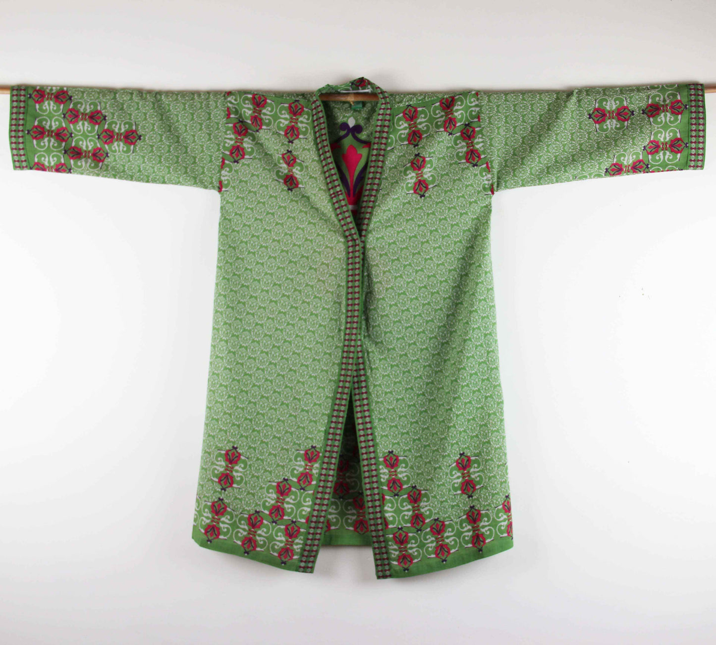 Long kimono voluta khaki