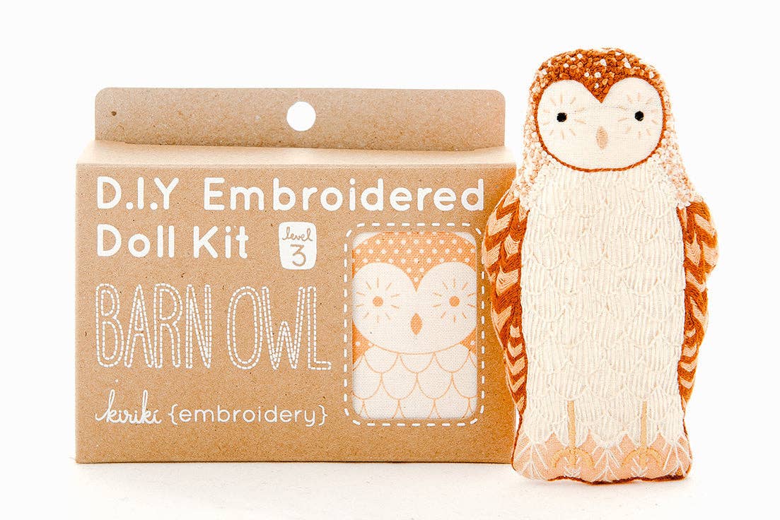 Barn Owl Embroidery Kit | Kiriki Press