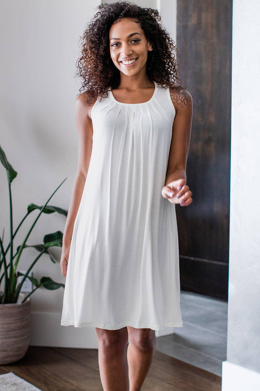 Delia Gathered Tank Bamboo Nightgown | Yala