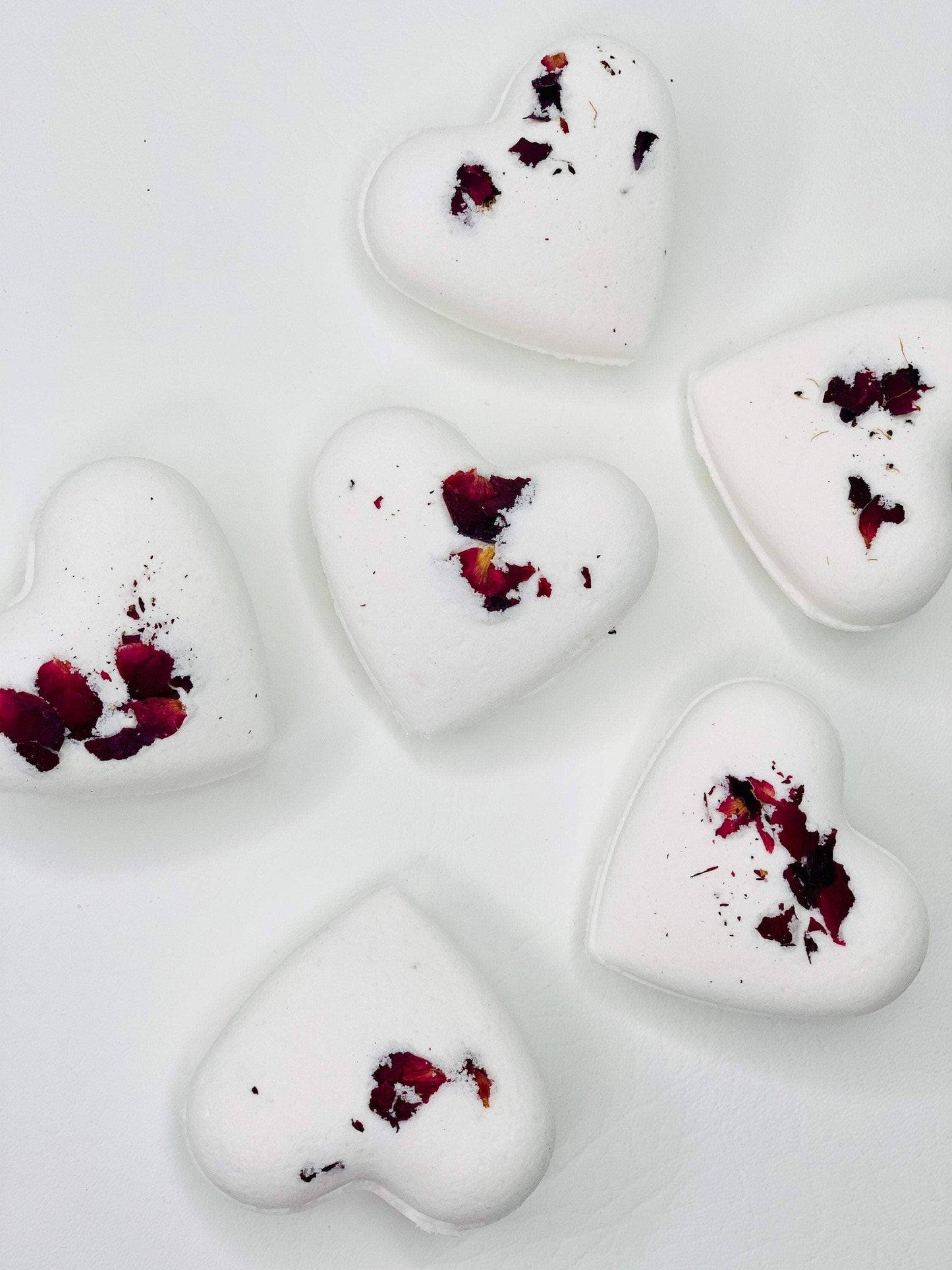 Organic Rose Heart Bath Bomb