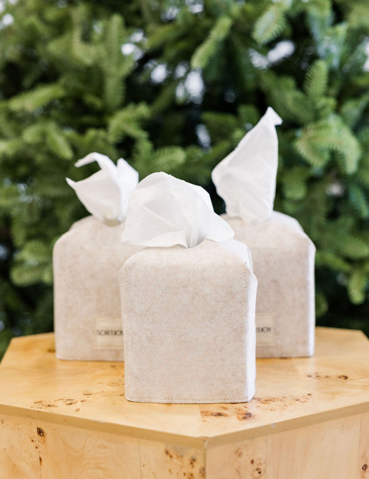Felt Tissue Box Cover | Decorative Tissue Box Holder for Home & Office