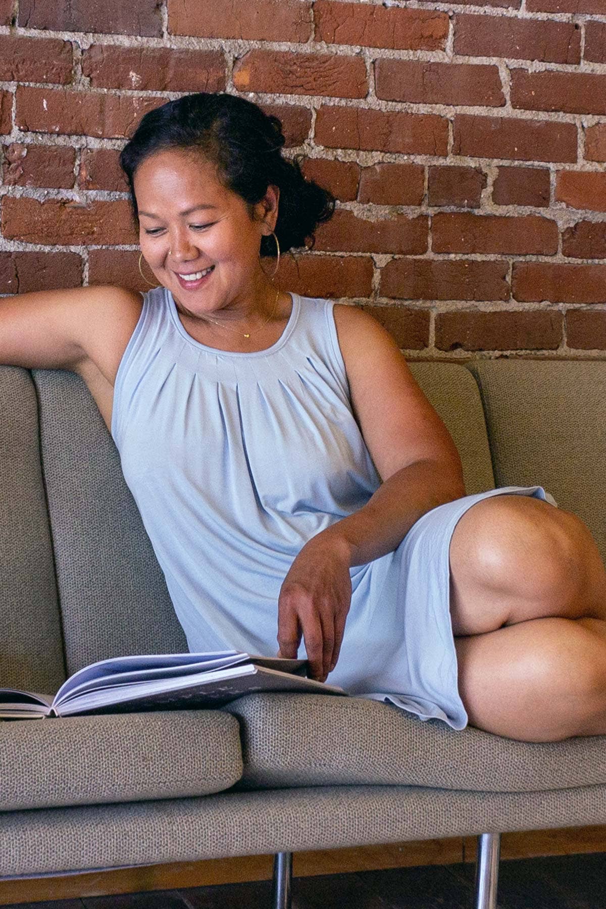 Delia Gathered Tank Bamboo Nightgown | Yala