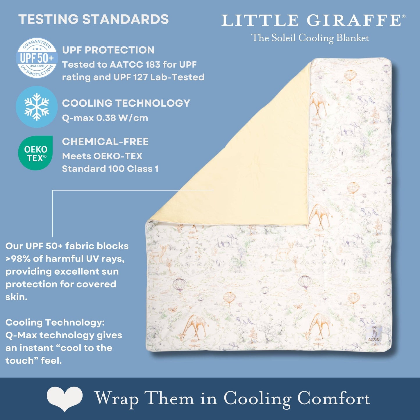 UPF 50+ Cooling Comfort Baby Blanket | Little Giraffe