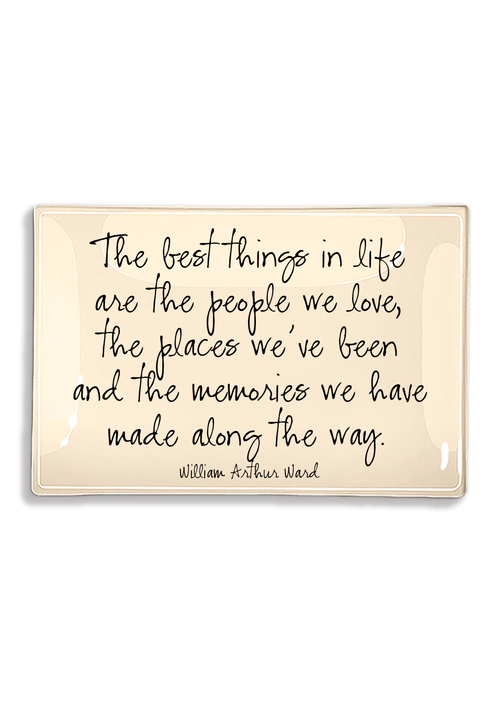 "The best things in life are" decoupage glass tray (set of 2)