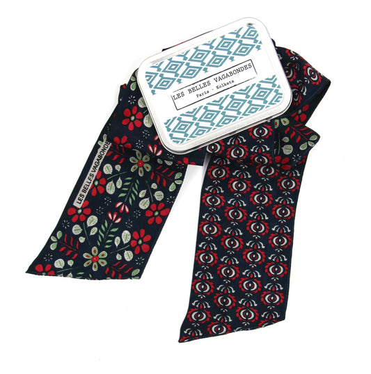 Ludmila Marine Silk Headband | Les Belles Vagabondes