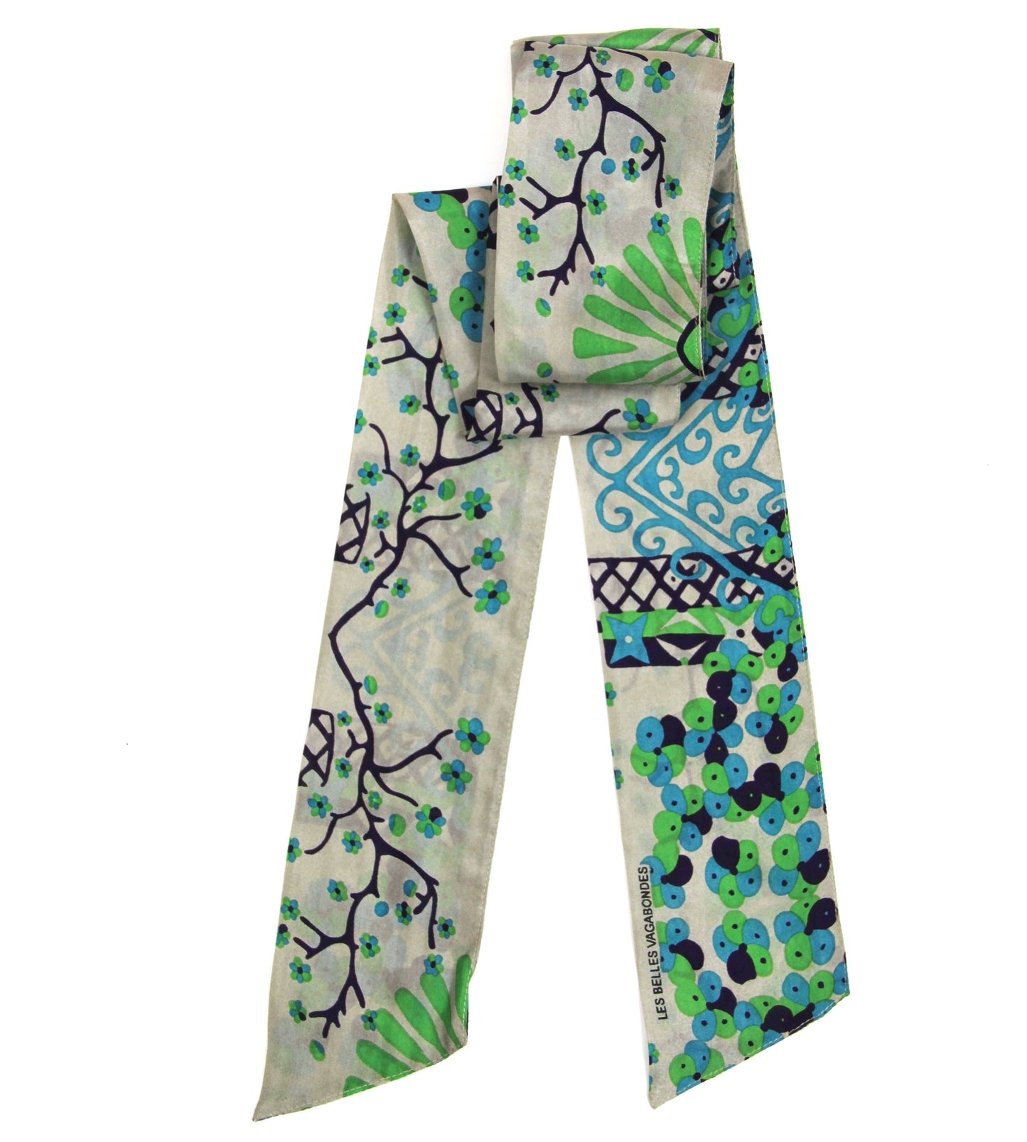 Masami Green Silk Headband | Les Belles Vagabondes