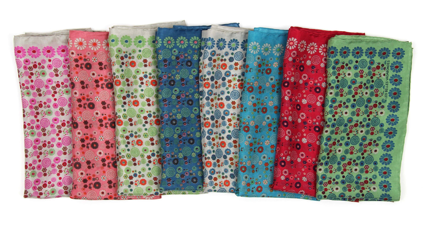 Hanami Rose Mini Silk Scarf | Les Belles Vagabondes