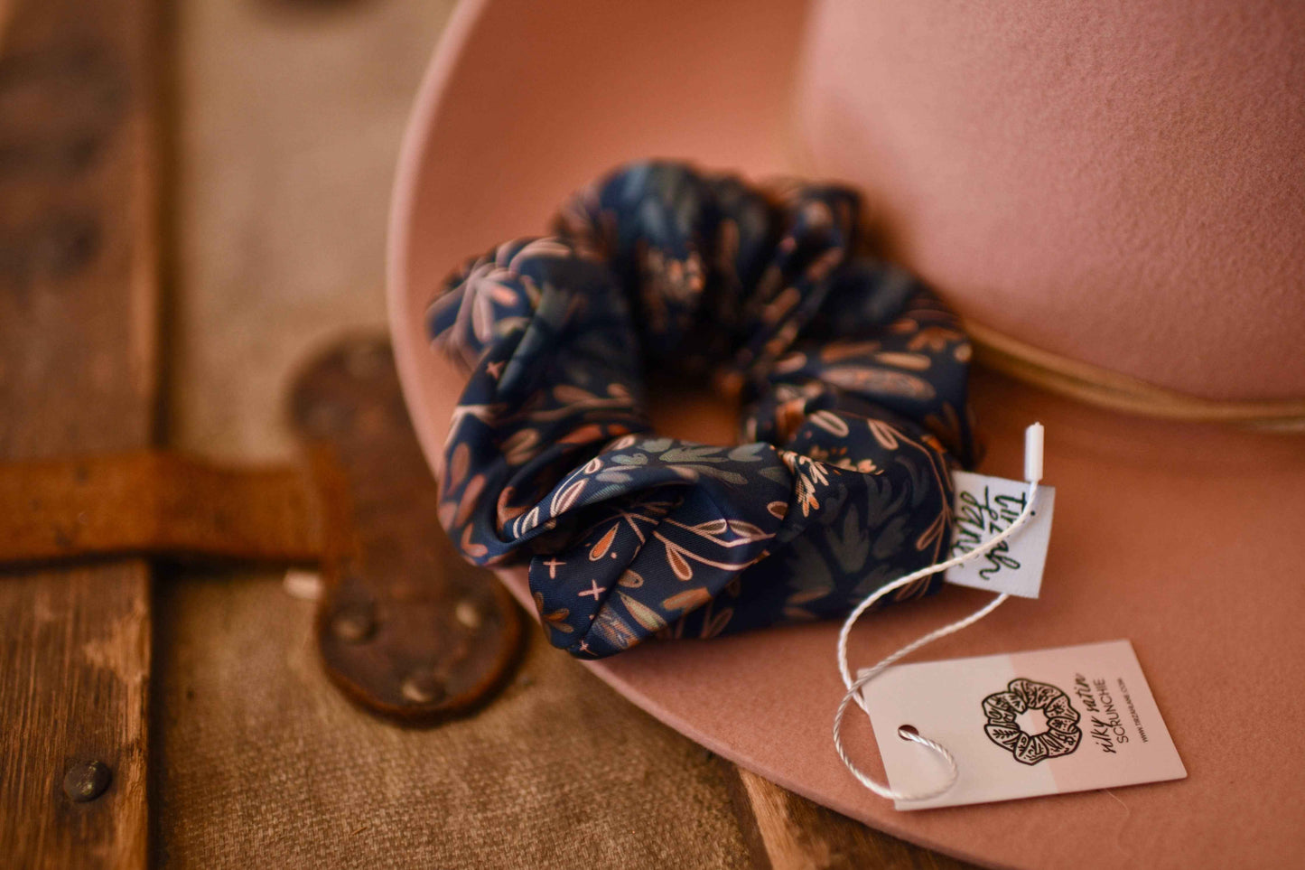 Western harvest in juniper scrunchie cowgirl hair accessory