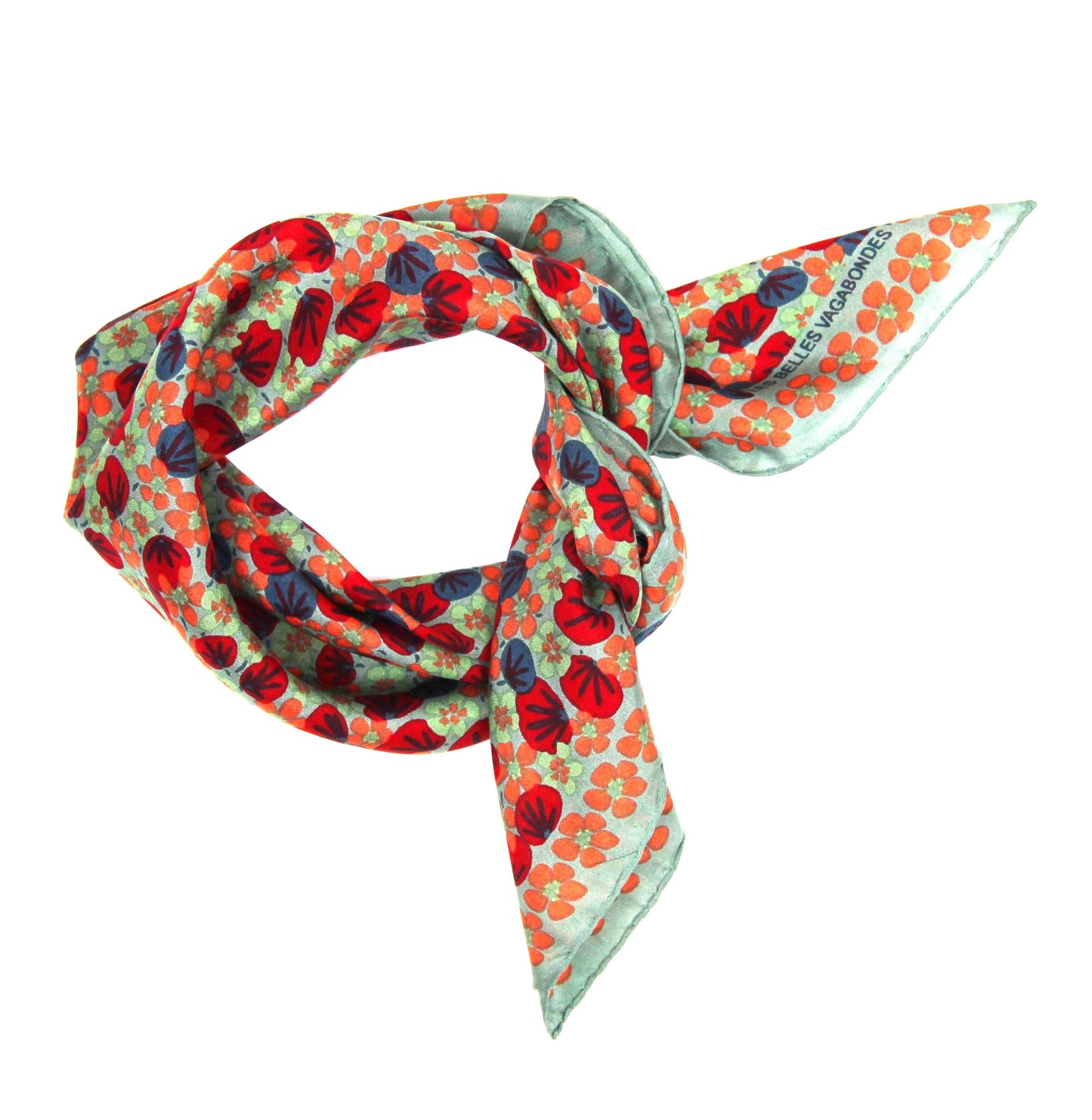 Capucine Beige Mini Silk Scarf | Les Belles Vagabondes