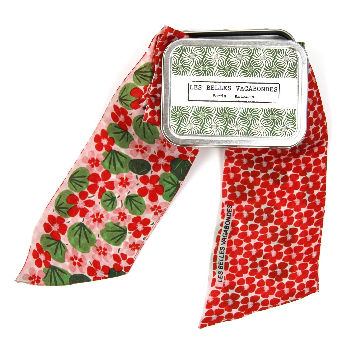 Petal Orange Silk Headband | Les Belles Vagabondes