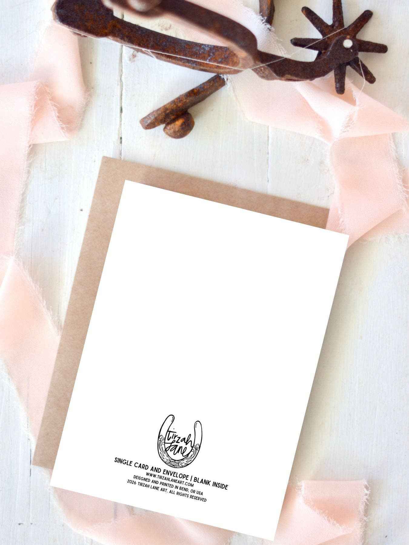 Welcome little cowboy baby card