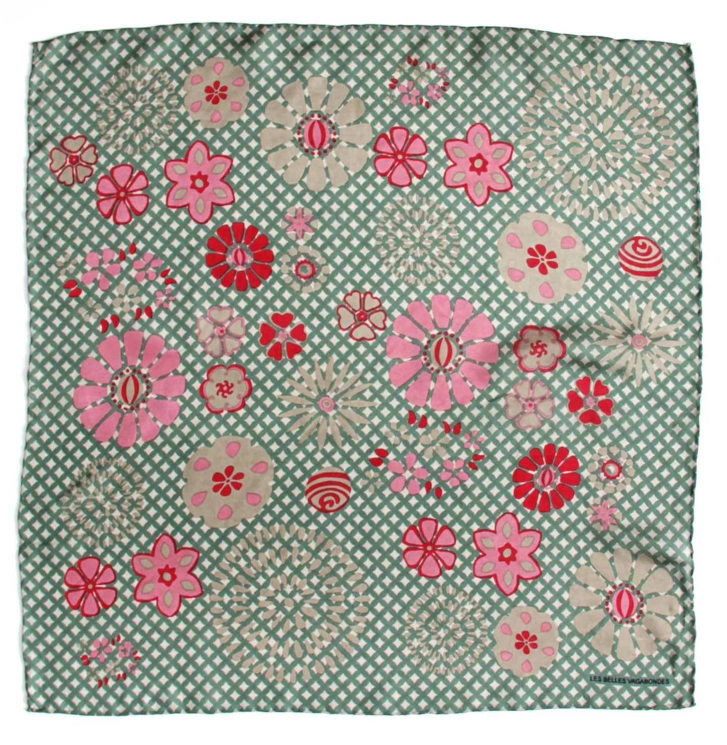 Shippo Gray Mini Silk Scarf | Les Belles Vagabondes