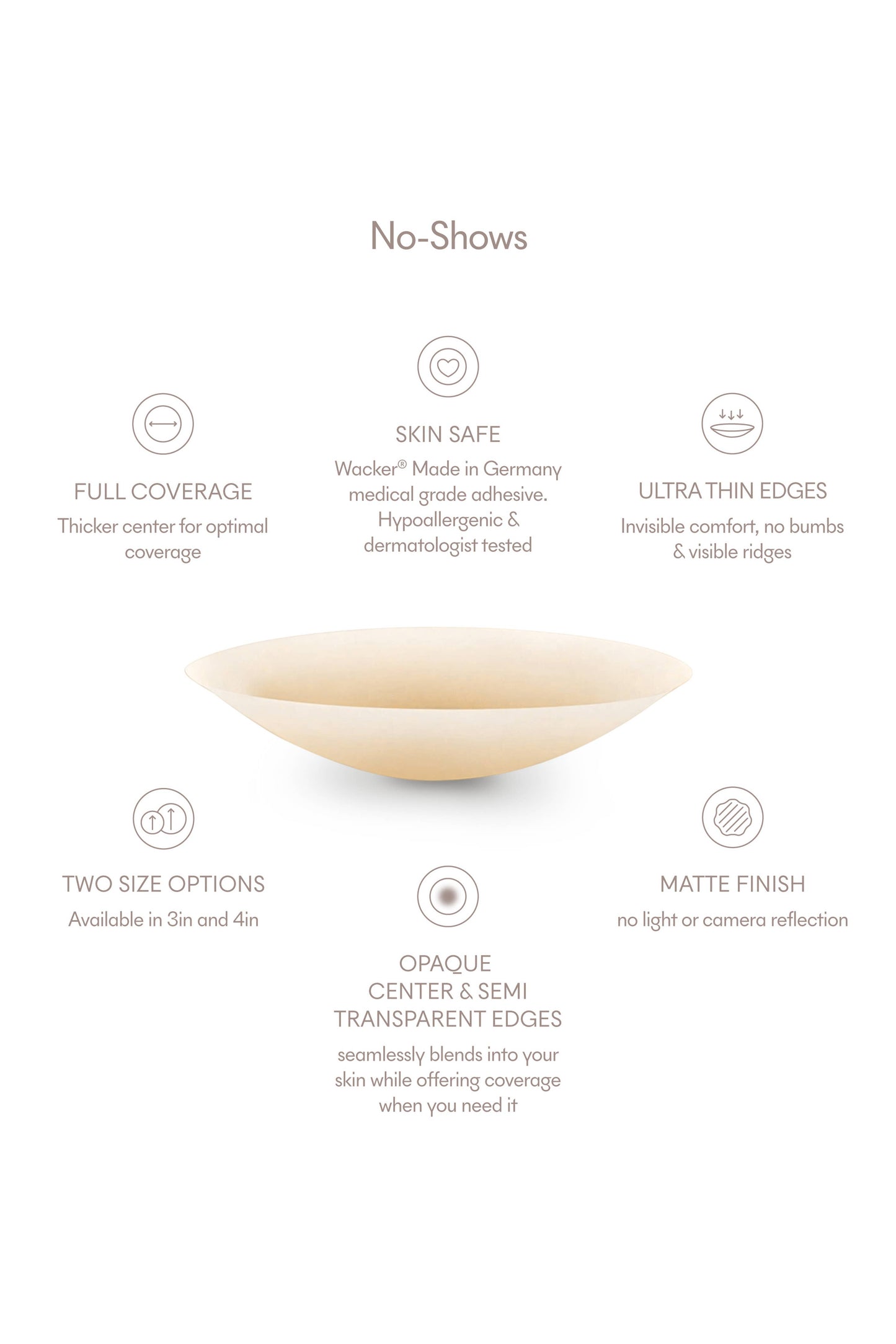 No-Show Reusable Adhesive Nipple Covers | SkinFinish™ Silicone