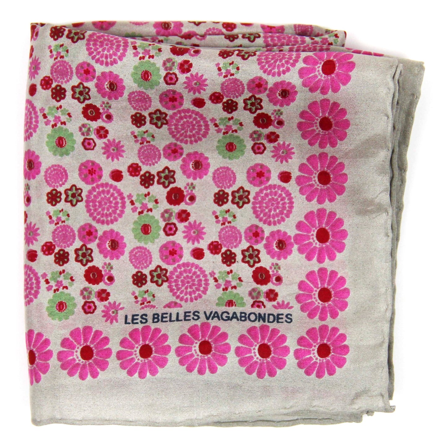 Hanami Fuchsia Mini Silk Scarf | Les Belles Vagabondes