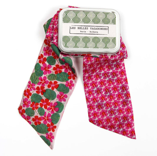 Petal Fuchsia Silk Headband | Les Belles Vagabondes