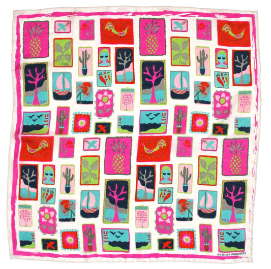 Mini postcard fuchsia