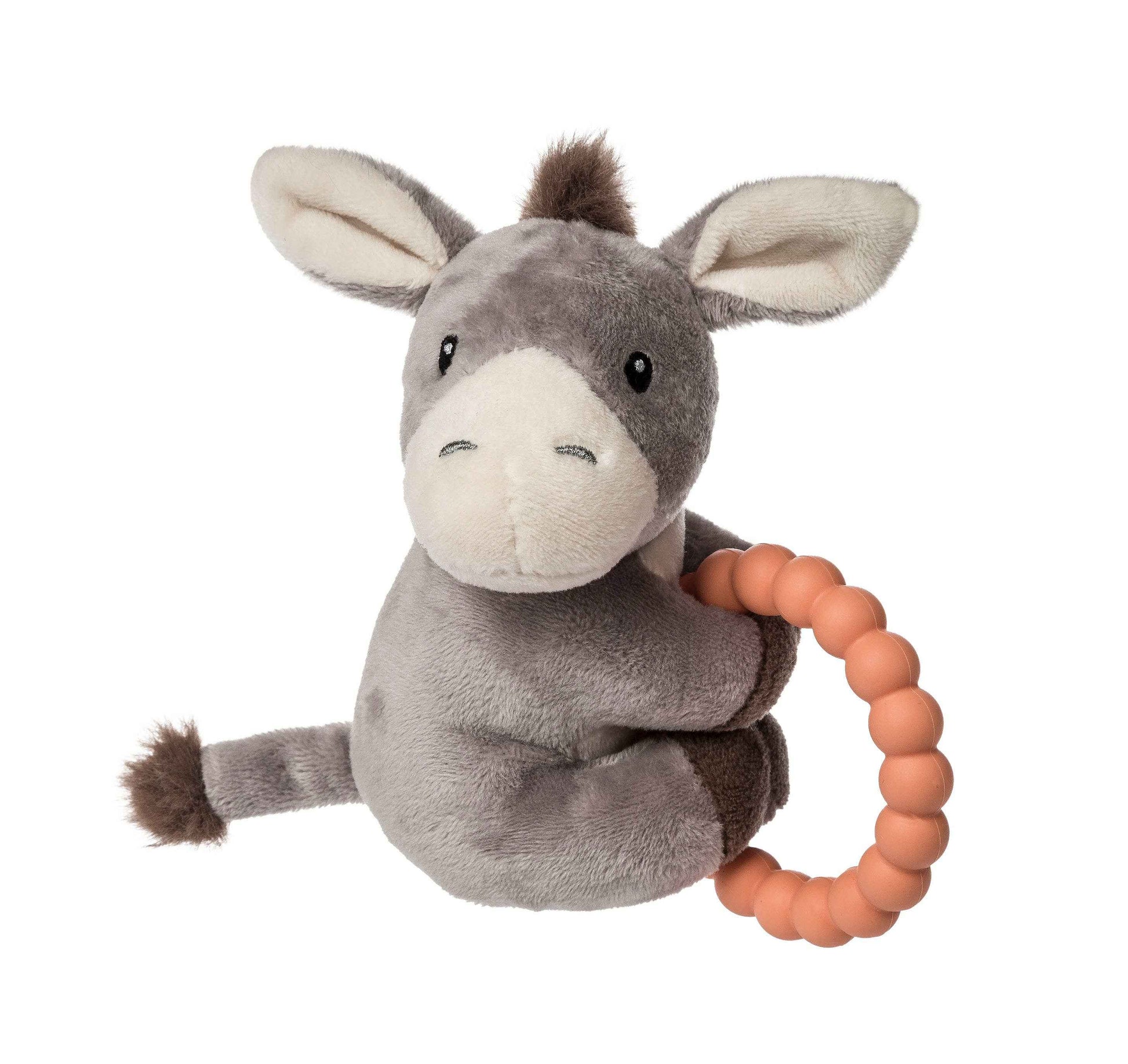 Dusty donkey teether rattle