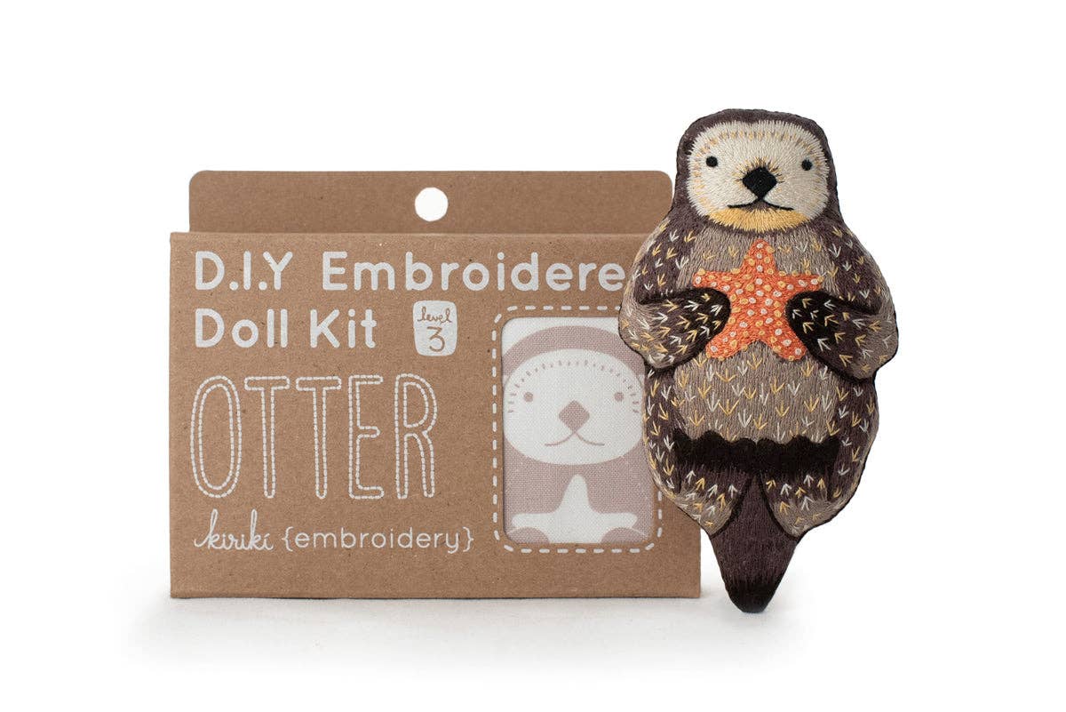 Otter Embroidery Kit | Kiriki Press
