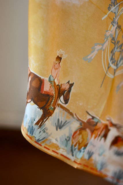 Longhorn Open Range Cowgirl Wild Rag | Silk & Tencel Western Scarf