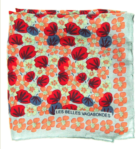 Capucine Beige Mini Silk Scarf | Les Belles Vagabondes