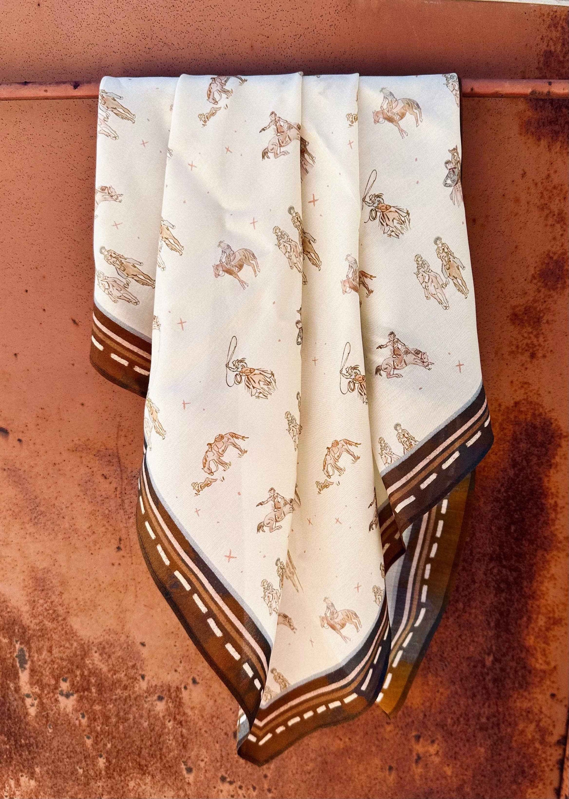 Saddle club silk western wild rag scarf