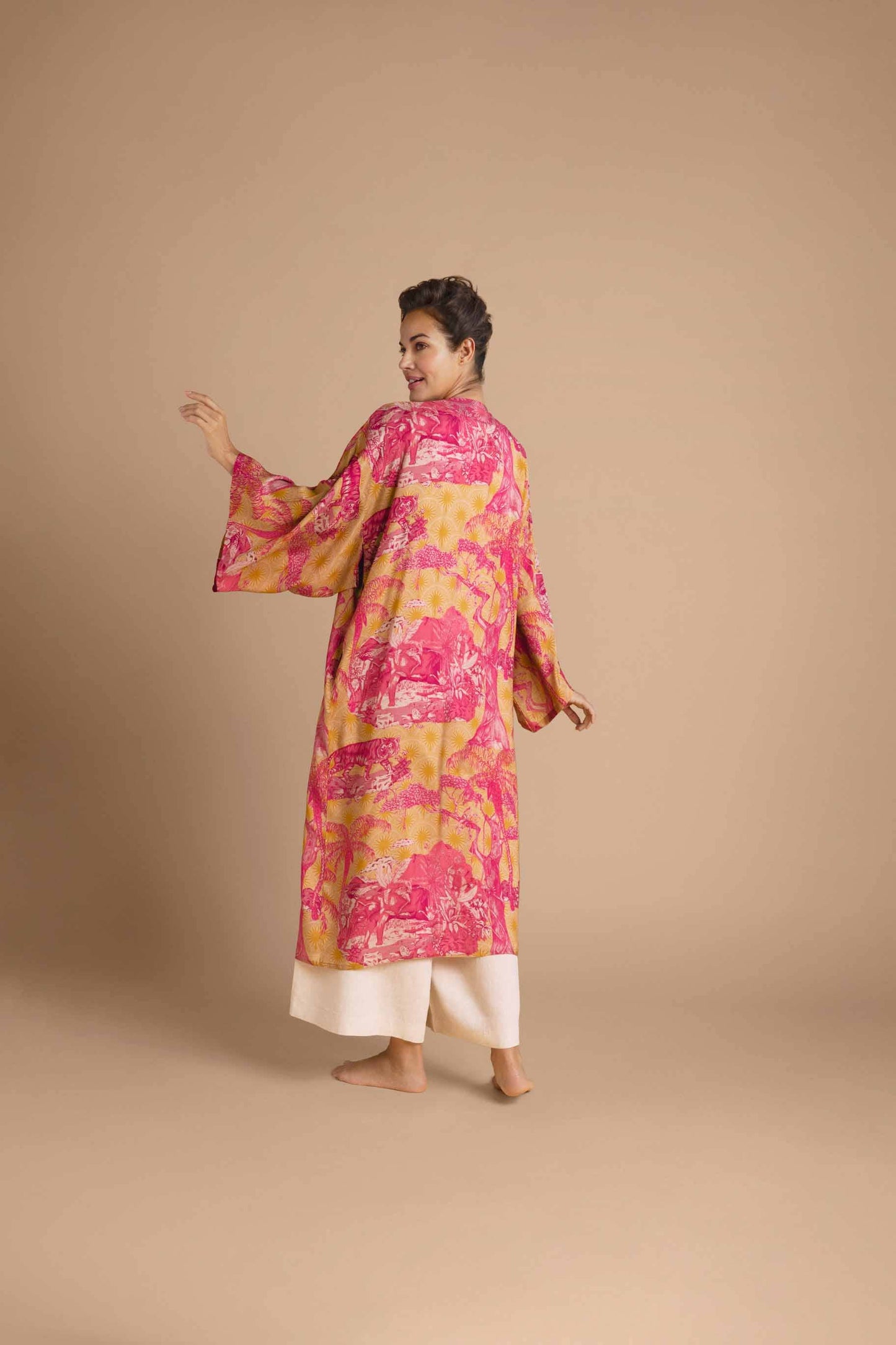 Tropical Toile Kimono Gown — Pineapple | Powder Design
