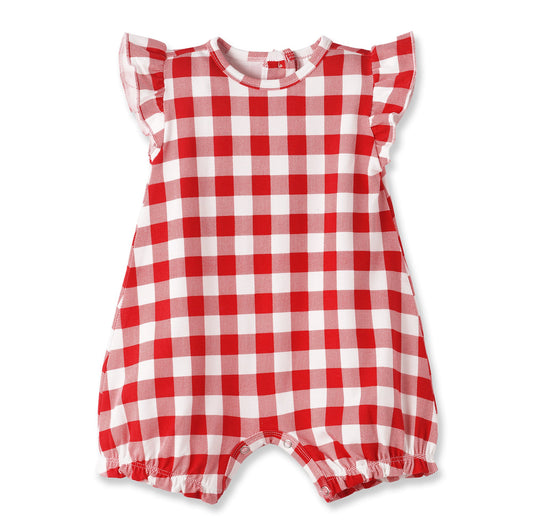 Picnic Plaid Bamboo Bubble Romper