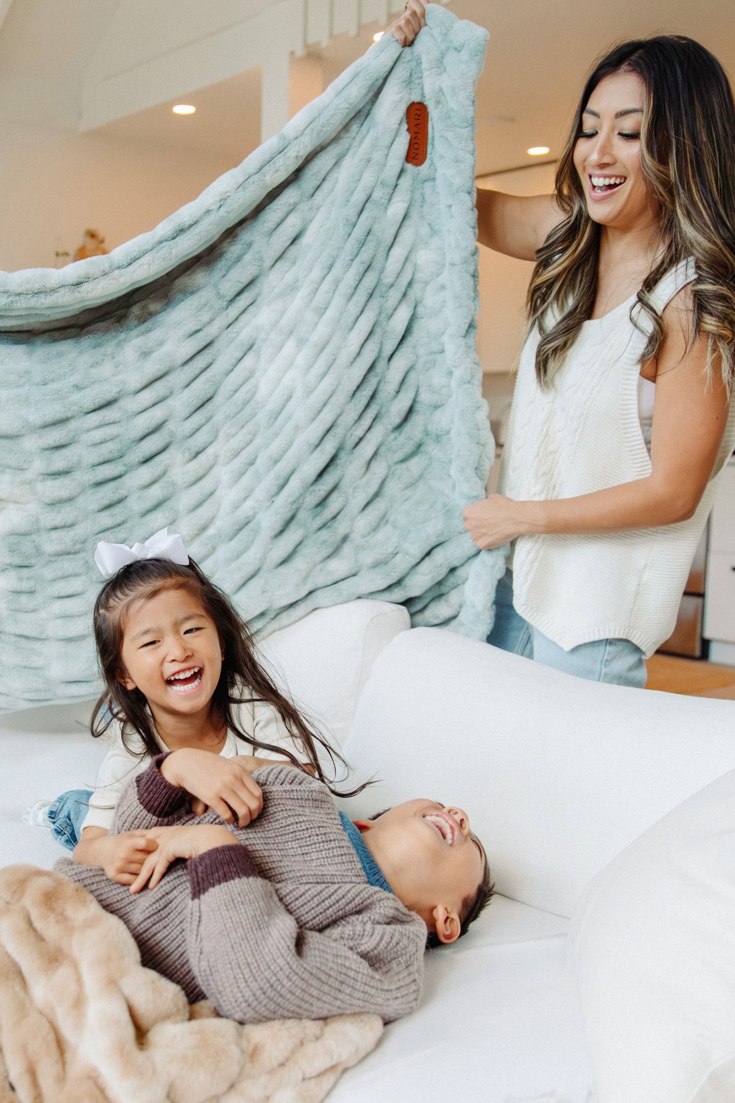 Cascade Throw Blanket – Luxury Faux Fur by Little Giraffe | Madeline + Oliver
