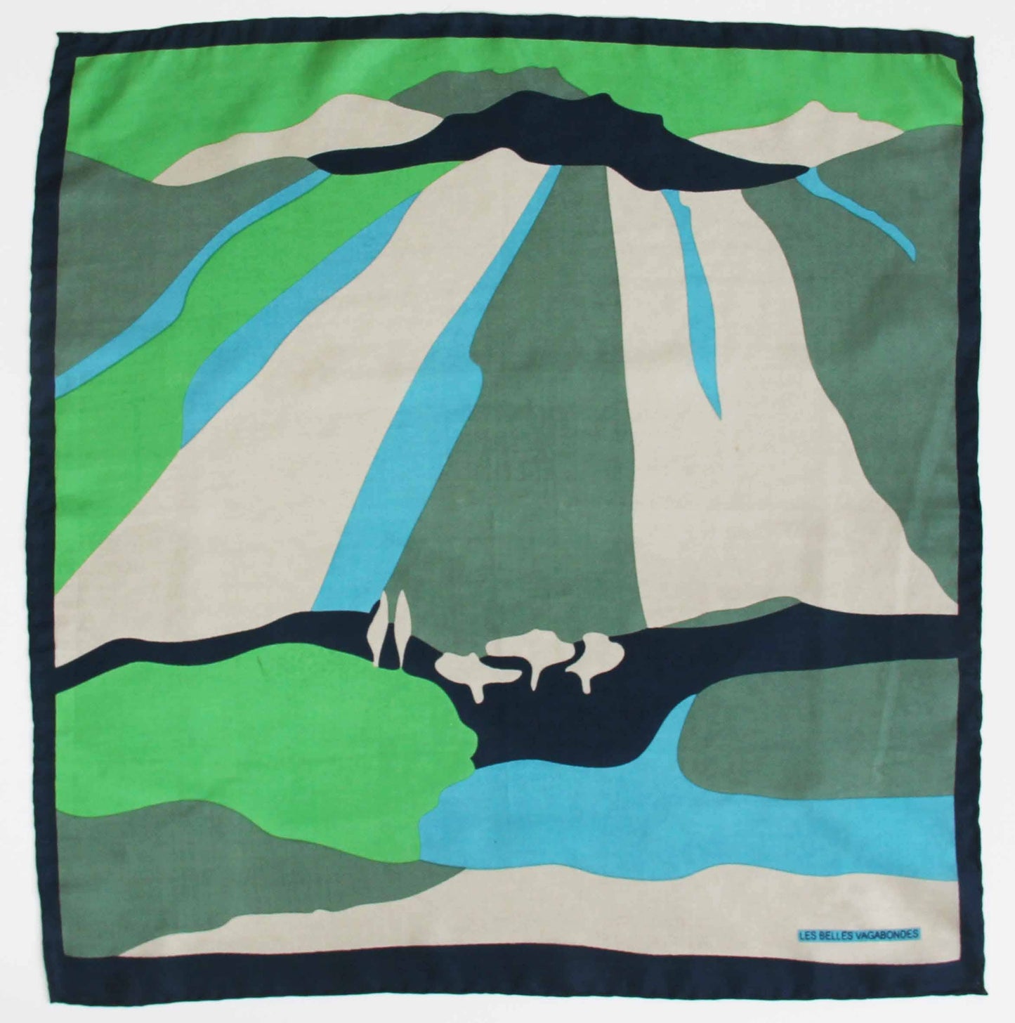 Vivaro Green Mini Silk Scarf | Les Belles Vagabondes